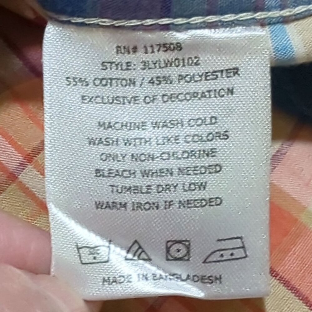 Levi's Strauss & Co. Men's Plaid Long Sleeve Button-Up vintage Shirt X Large - Picture 10 of 15